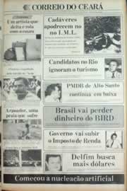 Página do jornal Correio do Ceará de outubro de 1982