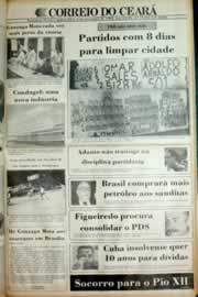 Página do jornal Correio do Ceará de novembro de 1982