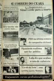 Página do jornal Correio do Ceará de novembro de 1982