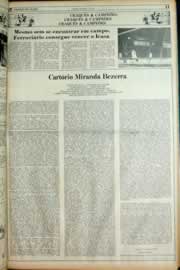 Página do jornal Correio do Ceará de novembro de 1982