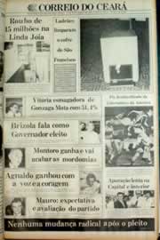 Página do jornal Correio do Ceará de novembro de 1982