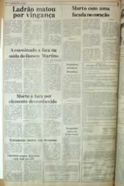 Página do jornal Correio do Ceará de novembro de 1982