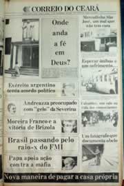 Página do jornal Correio do Ceará de novembro de 1982