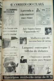 Página do jornal Correio do Ceará de novembro de 1982