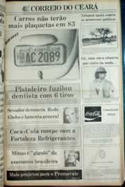 Página do jornal Correio do Ceará de novembro de 1982
