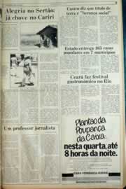 Página do jornal Correio do Ceará de dezembro de 1982
