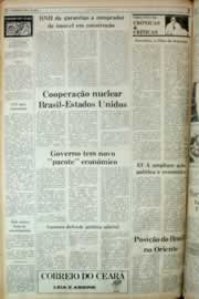 Página do jornal Correio do Ceará de dezembro de 1982