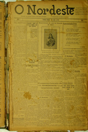 Página do jornal O Nordeste de julho de 1922