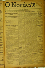 Página do jornal O Nordeste de julho de 1922