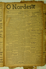 Página do jornal O Nordeste de julho de 1922