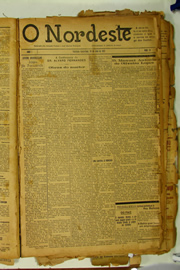 Página do jornal O Nordeste de julho de 1922