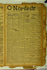 Página do jornal O Nordeste de agosto de 1922