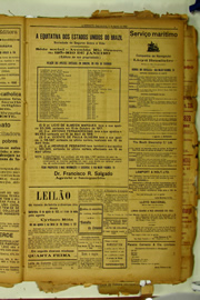 Página do jornal O Nordeste de agosto de 1922
