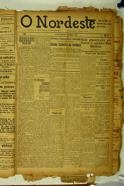 Página do jornal O Nordeste de agosto de 1922