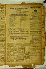 Página do jornal O Nordeste de agosto de 1922