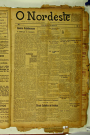 Página do jornal O Nordeste de agosto de 1922