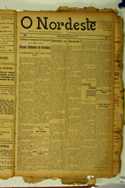 Página do jornal O Nordeste de agosto de 1922