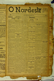 Página do jornal O Nordeste de agosto de 1922