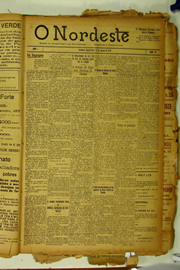 Página do jornal O Nordeste de agosto de 1922
