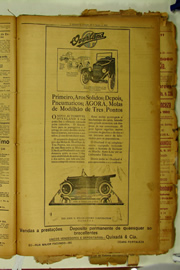Página do jornal O Nordeste de agosto de 1922