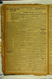 Página do jornal O Nordeste de agosto de 1922