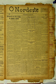 Página do jornal O Nordeste de agosto de 1922