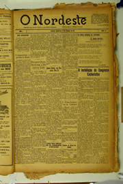 Página do jornal O Nordeste de setembro de 1922