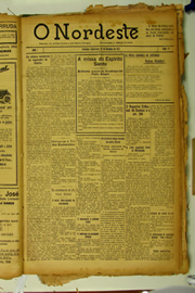 Página do jornal O Nordeste de setembro de 1922