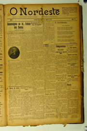 Página do jornal O Nordeste de janeiro de 1923