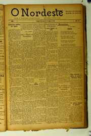 Página do jornal O Nordeste de janeiro de 1923