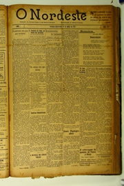 Página do jornal O Nordeste de janeiro de 1923