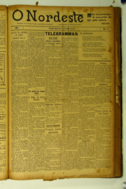 Página do jornal O Nordeste de fevereiro de 1923