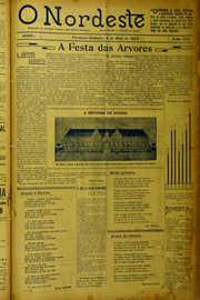 Página do jornal O Nordeste de maio de 1923