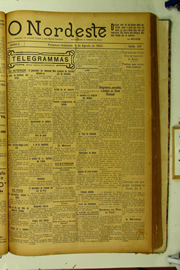 Página do jornal O Nordeste de agosto de 1923