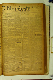 Página do jornal O Nordeste de agosto de 1923