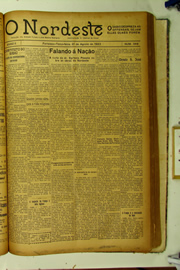 Página do jornal O Nordeste de agosto de 1923