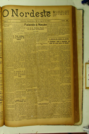 Página do jornal O Nordeste de agosto de 1923