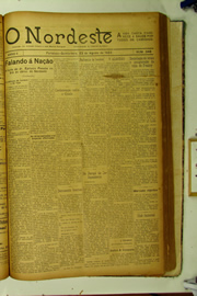 Página do jornal O Nordeste de agosto de 1923