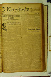 Página do jornal O Nordeste de agosto de 1923