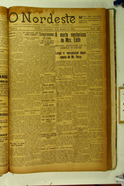 Página do jornal O Nordeste de outubro de 1923