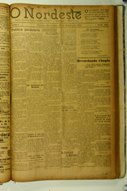 Página do jornal O Nordeste de outubro de 1923