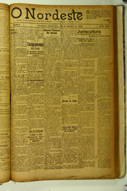 Página do jornal O Nordeste de outubro de 1923