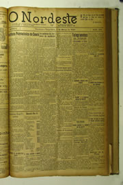 Página do jornal O Nordeste de março de 1924