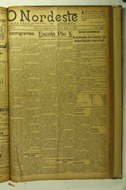 Página do jornal O Nordeste de maio de 1924