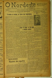 Página do jornal O Nordeste de agosto de 1924
