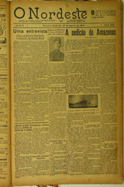 Página do jornal O Nordeste de agosto de 1924