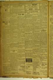 Página do jornal O Nordeste de janeiro de 1925