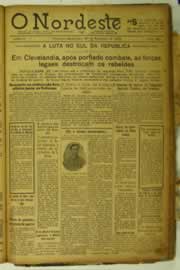Página do jornal O Nordeste de fevereiro de 1925