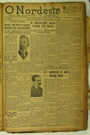 Página do jornal O Nordeste de março de 1925