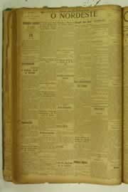 Página do jornal O Nordeste de julho de 1925
